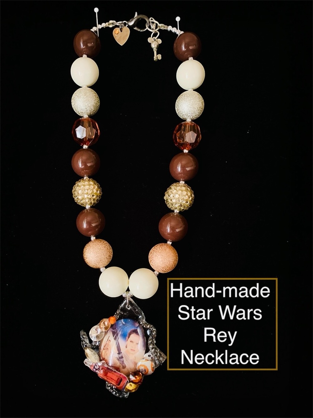 Handcrafted Signed Star Wars Necklace Pendant Custom Design One of a Kind NWOT